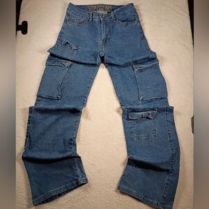 VIP Jeans Women’s Cargo Style Denim Pants Size 3/4 BVIP Women's Blue Flare Jeans